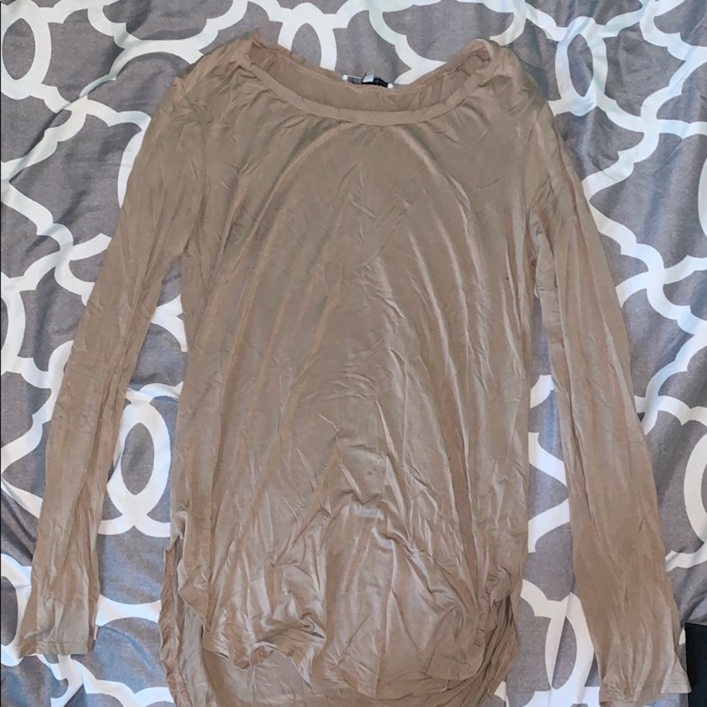 Tan long sleeve tee